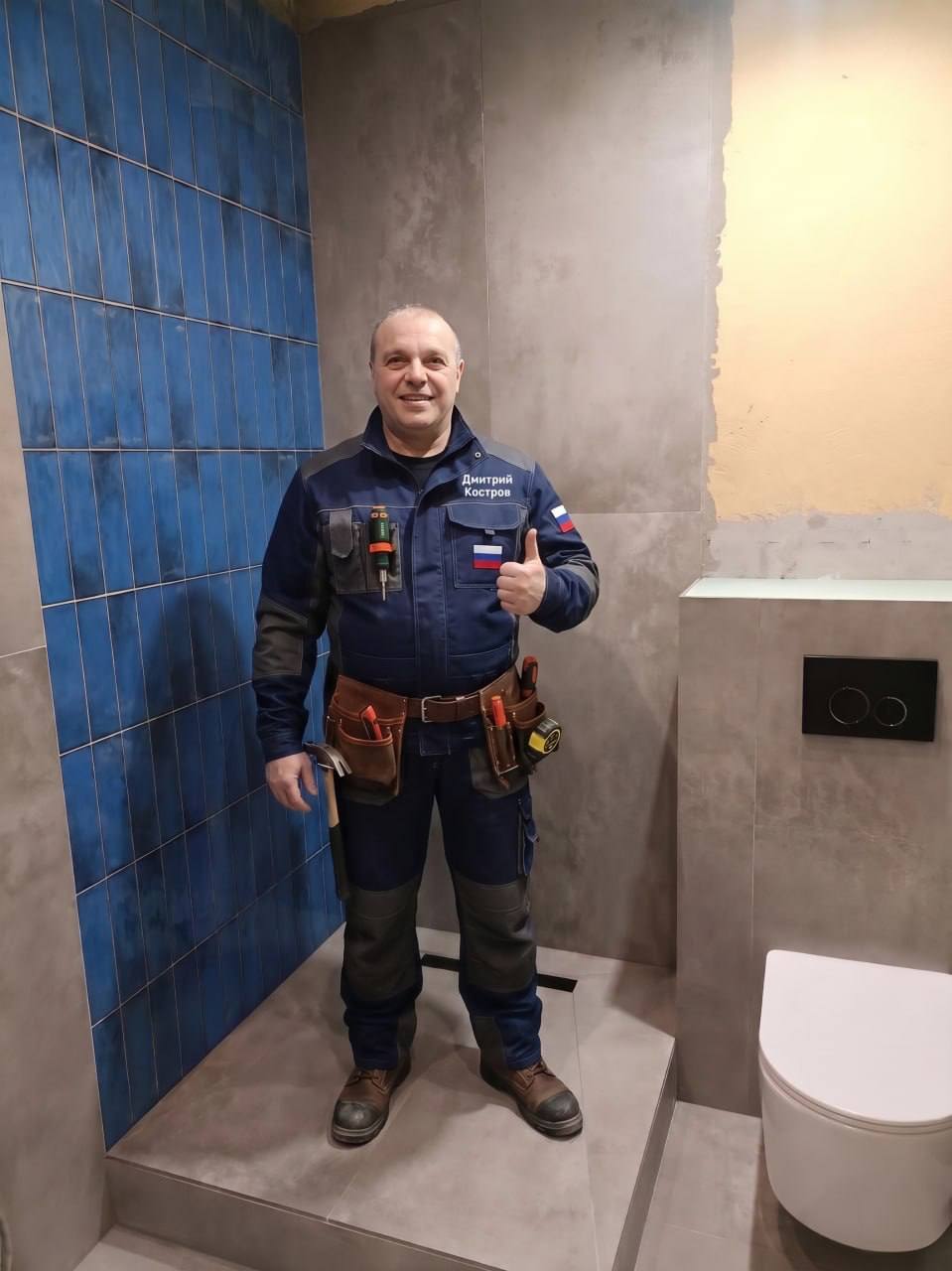 Дмитрий Костров на объекте после отделочных работ